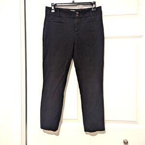 Anthropologie Black Trousers Good Condition Size 4 Ankle Crop Length